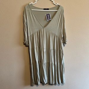 Womens Sage Green Tshirt Dress XL